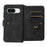 For Google Pixel 8 Zipper Wallet Case with 15 Card Slots and Strap Leather Phone Cover - Black - 2