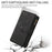 For Google Pixel 8 Zipper Wallet Case with 15 Card Slots and Strap Leather Phone Cover - Black - 5