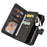 For Google Pixel 10 Pro / Google Pixel 9 / Google Pixel 9 Pro / Google Pixel 10 Zipper Wallet Case with 15 Card Slots and Strap Leather Phone Cover - Black - 7