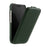 MELKCO For iPhone 17 Pro Max Case Compatible with MagSafe Vertical Flip Genuine Cow Leather + PC Phone Cover - Green - 3