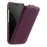 MELKCO For iPhone 17 Pro Case Compatible with MagSafe Vertical Flip Genuine Cow Leather + PC Phone Cover - Purple - 3