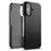 MELKCO For iPhone 17 Case Compatible with MagSafe Waxy Genuine Cow Leather PC Phone Back Cover - Black - 1