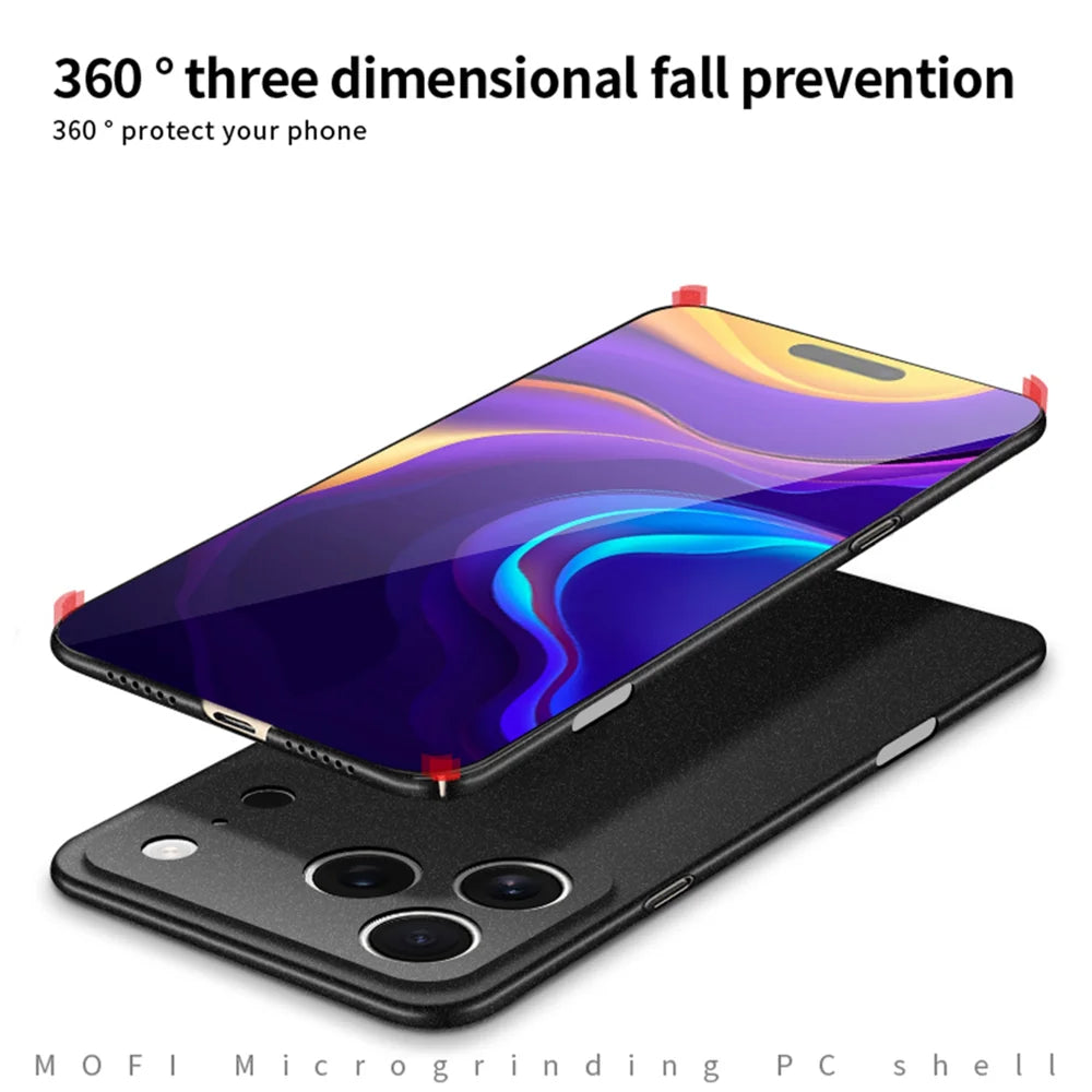 MOFI For iPhone 17 Pro Max PC Case  Shield Matte Series Slim Fit Phone Cover - Black - 4