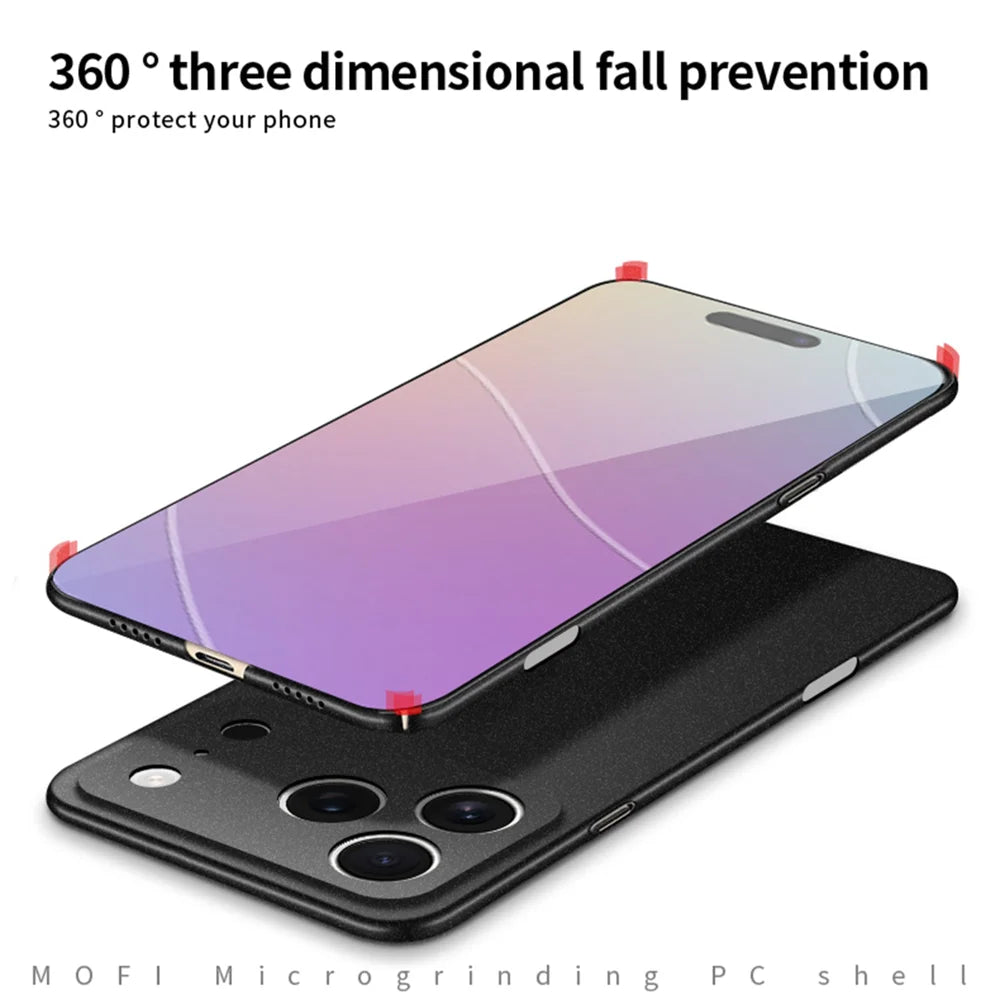 MOFI For iPhone 17 Pro PC Case  Shield Matte Series Slim Fit Phone Cover - Black - 4