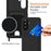 For Samsung Galaxy S25 FE Case Liquid Silicone Card Holder Back Phone Cover with Lanyard - Black - 7