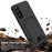 For Samsung Galaxy S25 FE Liquid Silicone Case  Phone Back Cover with Card Holder and Short Strap - Black - 5