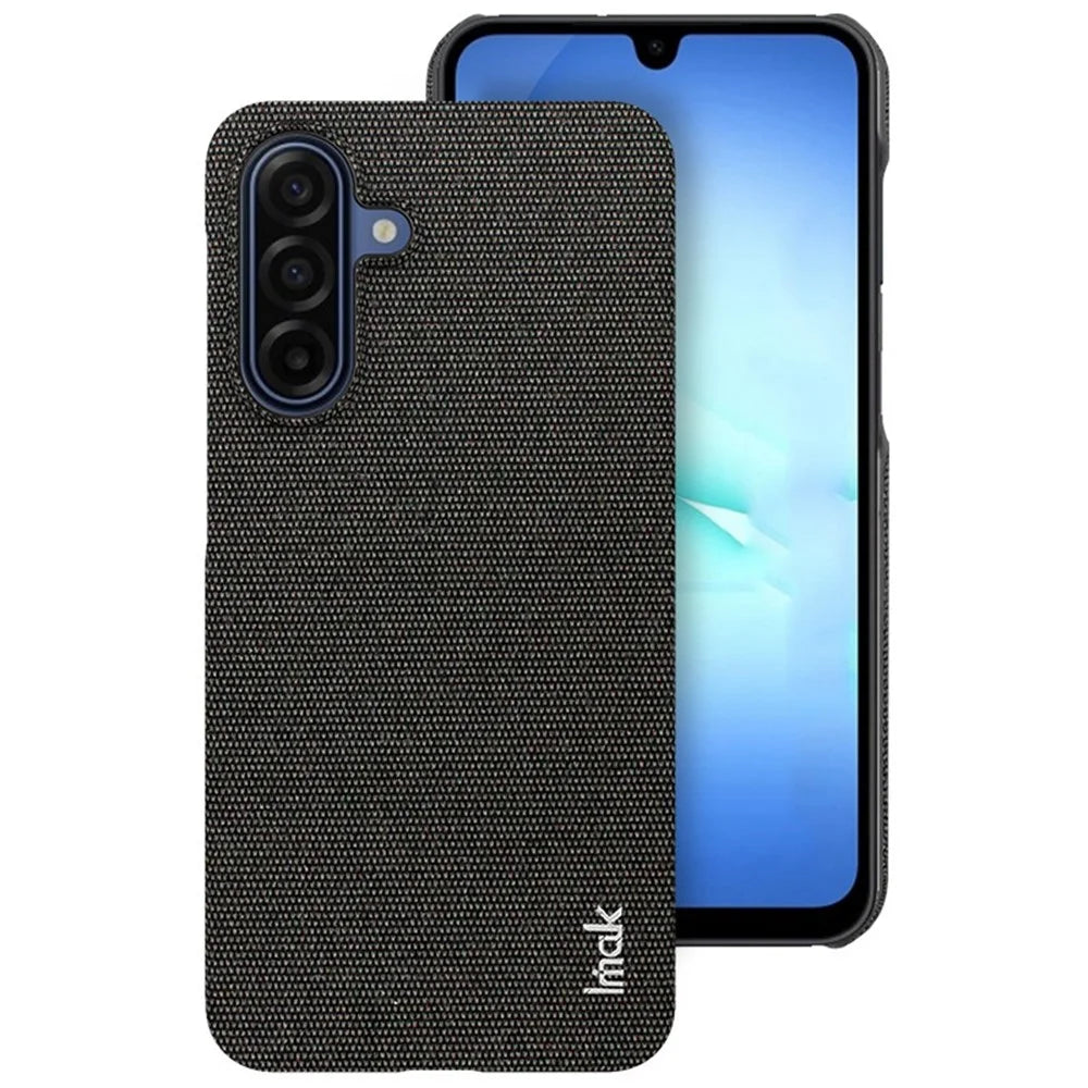 IMAK Ruiyi Series for Samsung Galaxy A17 5G / A17 4G Case Fabric Texture Leather + PC Phone Back Cover - Black - 4