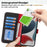 For iPhone 13 Pro Stand Case Litchi Texture Genuine Cow Leather Wallet Phone Cover RFID Blocking - Black / Red - 6