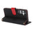 For Samsung Galaxy S25 Stand Case Litchi Texture Genuine Cow Leather Wallet Phone Cover RFID Blocking -  Black / Red - 3