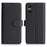 For Sony Xperia 10 VI Stand Case Litchi Texture Genuine Cow Leather Wallet Phone Cover RFID Blocking - Black / Red - 1