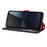 For Sony Xperia 10 VI Stand Case Litchi Texture Genuine Cow Leather Wallet Phone Cover RFID Blocking - Black / Red - 3