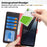 For Sony Xperia 10 VI Stand Case Litchi Texture Genuine Cow Leather Wallet Phone Cover RFID Blocking - Black / Red - 6