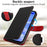For Google Pixel 9a Stand Case Litchi Texture Genuine Cow Leather Wallet Phone Cover RFID Blocking - Black / Red - 6