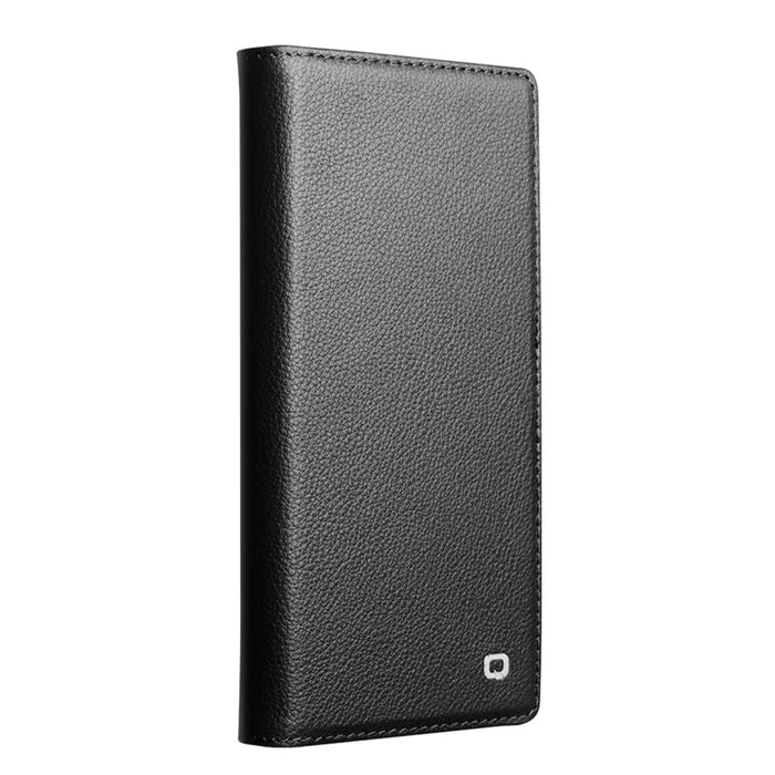 QIALINO For iPhone 17 Case Compatible with MagSafe Detachable Genuine Cow Leather Wallet Phone Cover - Black - 5