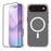 For iPhone Air Case Compatible with MagSafe PC + TPU Clear Phone Cover with Tempered Glass Screen Protector - Pink - 1