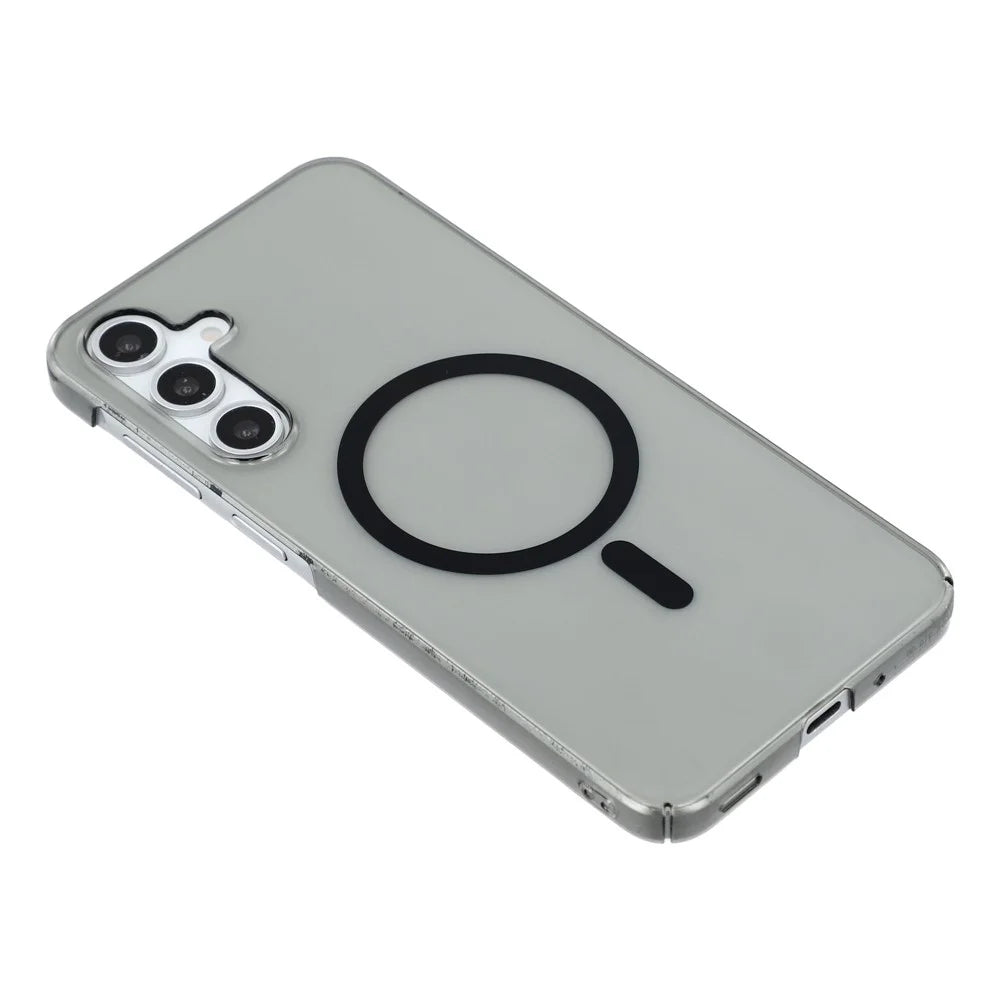 For Samsung Galaxy A14 5G / 4G Crystal Clear Magnetic Case Hard PC Phone Cover - Transparent Black - 4