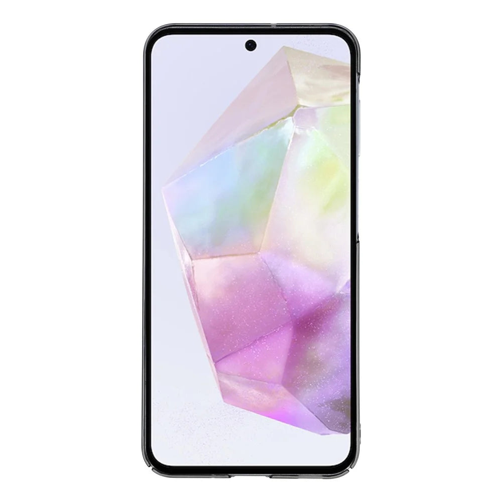 For Samsung Galaxy A35 5G Crystal Clear Magnetic Case Hard PC Phone Cover - Transparent Black - 2