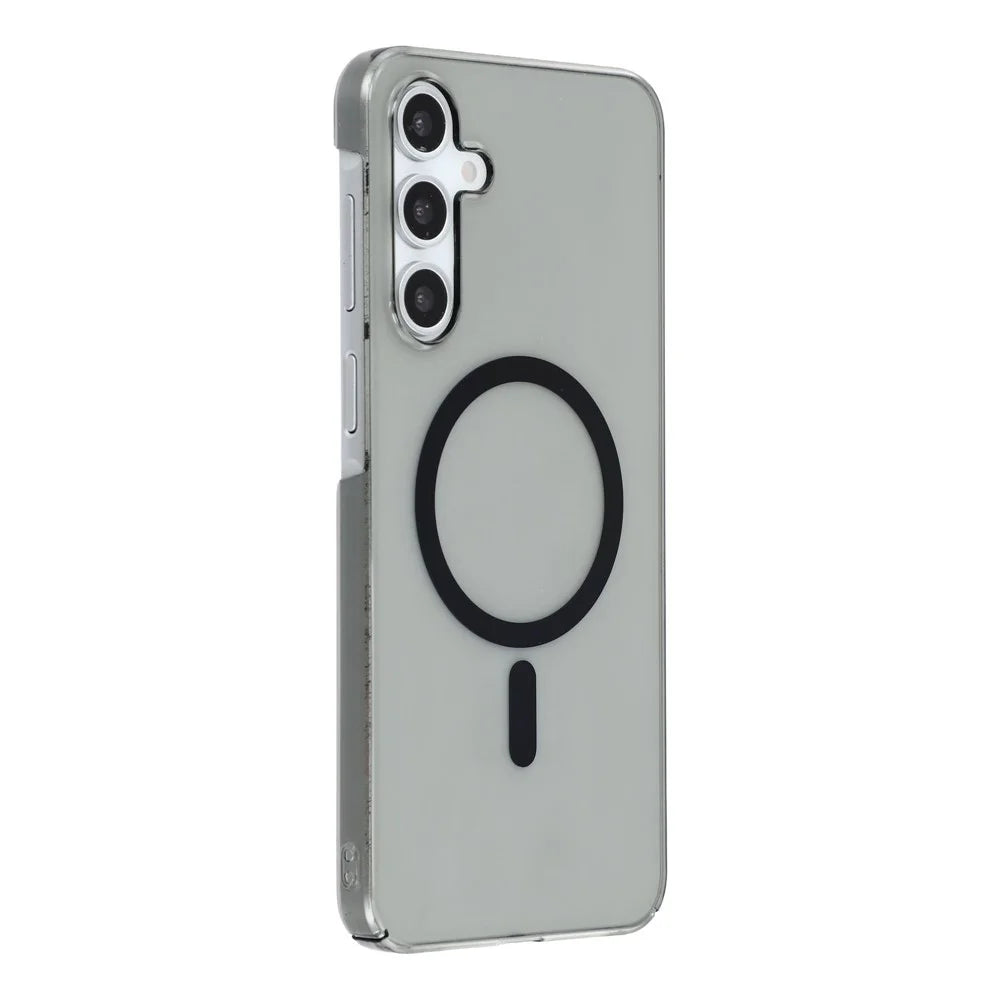 For Samsung Galaxy A35 5G Crystal Clear Magnetic Case Hard PC Phone Cover - Transparent Black - 3