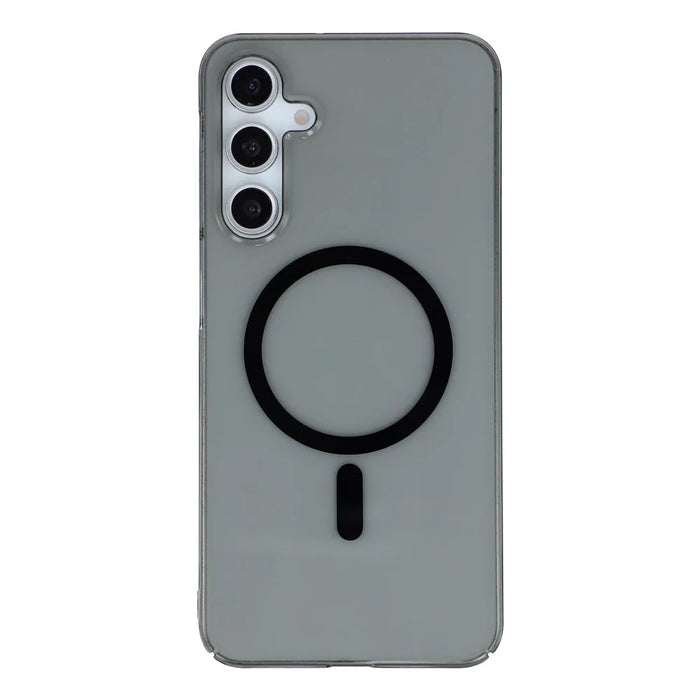 For Samsung Galaxy A34 5G Crystal Clear Magnetic Case Hard PC Phone Cover - Transparent Black - 1