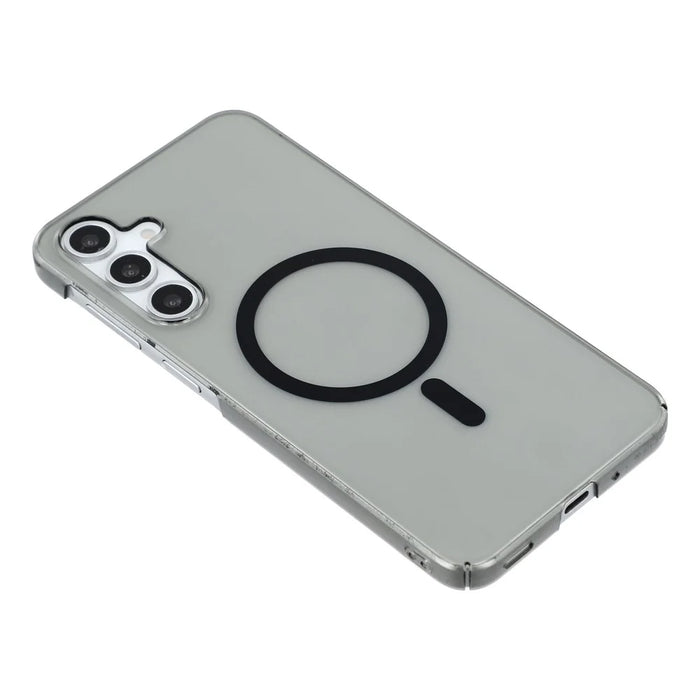 For Samsung Galaxy A34 5G Crystal Clear Magnetic Case Hard PC Phone Cover - Transparent Black - 4