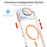 For iPhone Air Magnetic Case TPU Acrylic Clear Phone Back Cover with Lens Protector Kickstand - Orange - 3