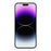 For iPhone 14 Pro Magnetic Case Glitter Ring 1.5mm Hard PC Clear Phone Cover - Black - 2