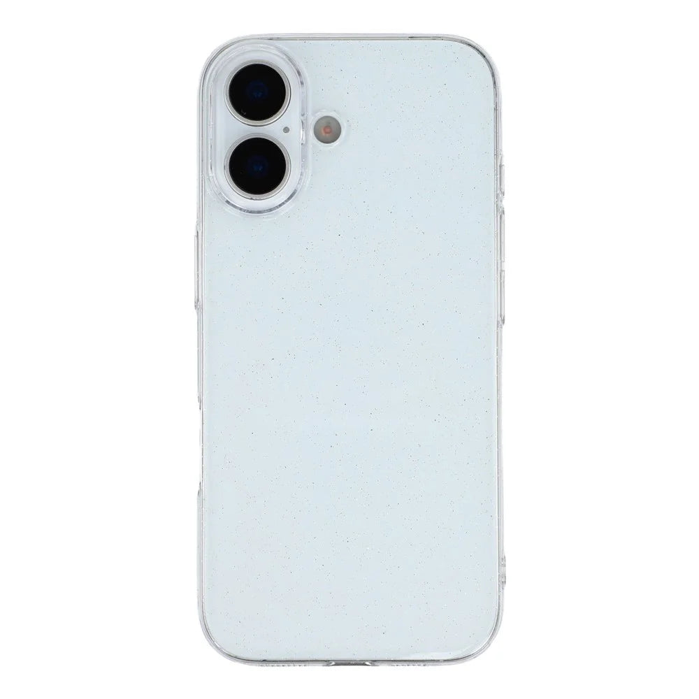 For iPhone 17 Case Glitter Transparent Hard PC Phone Cover - 1