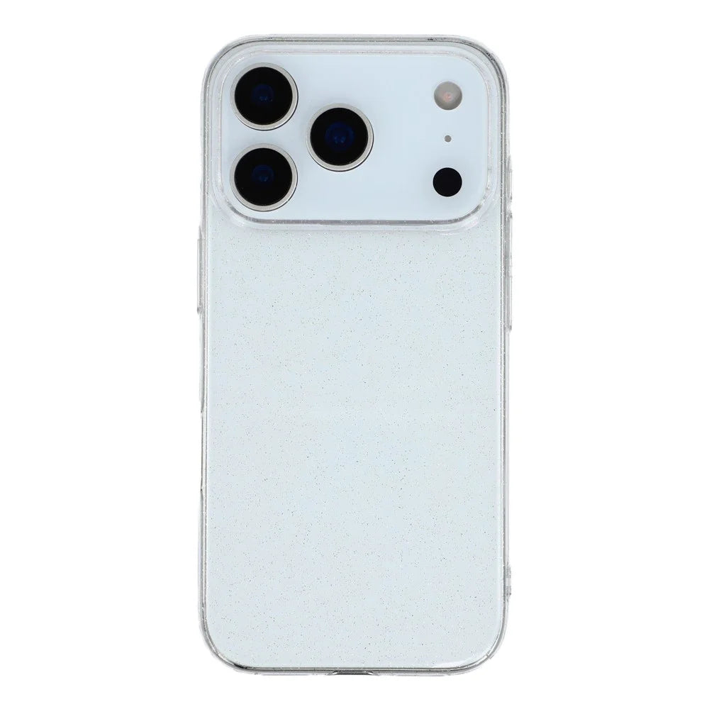 For iPhone 17 Pro Case Glitter Transparent Hard PC Phone Cover - 1