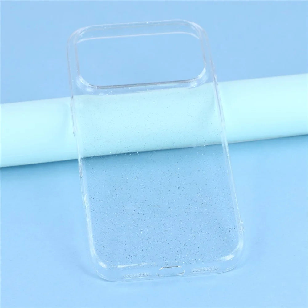 For iPhone 17 Pro Case Glitter Transparent Hard PC Phone Cover - 6