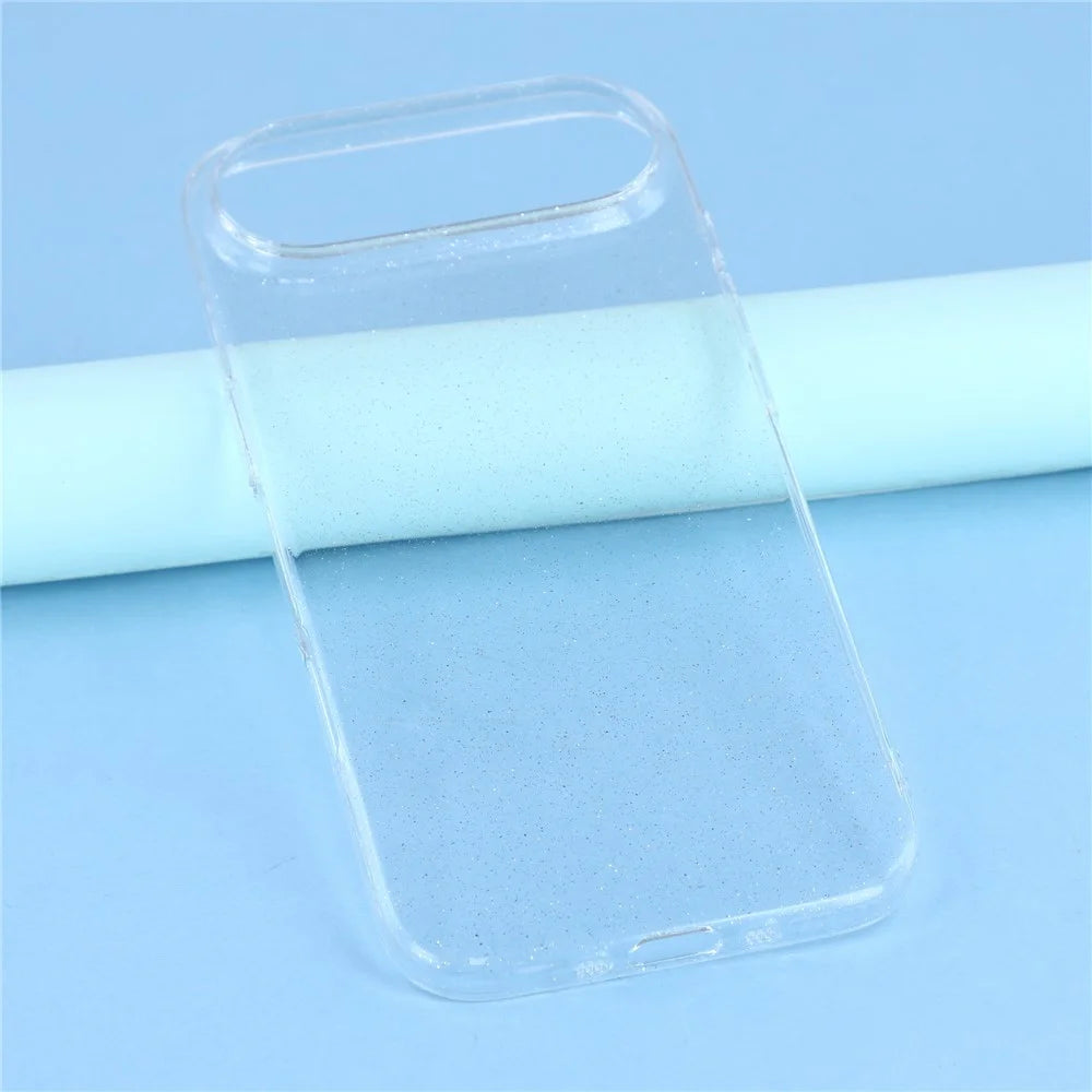 For iPhone Air Case Glitter Transparent Hard PC Phone Cover - 6