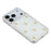 For iPhone 18 Pro / 17 Pro Case Rhinestone Edge Small Tulips Decor TPU + PC IMD Phone Cover - Glitter White - 4