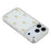 For iPhone 18 Pro / 17 Pro Case Rhinestone Edge Small Tulips Decor TPU + PC IMD Phone Cover - Glitter White - 5