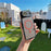 For iPhone Air Magnetic Case Skin-Touch TPU Acrylic Phone Back Cover with Lens Protector Kickstand - Orange - 1