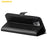 AMORUS For iPhone 15 Pro Wallet Case Litchi Texture Shockproof Leather Flip Stand Phone Cover - Black - 4