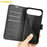 AMORUS For iPhone Air Wallet Case Litchi Texture Shockproof Leather Flip Stand Phone Cover - Black - 4