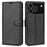 AMORUS For iPhone 18 Pro Max / 17 Pro Max Wallet Case Litchi Texture Shockproof Leather Flip Stand Phone Cover - Black - 1