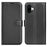 AMORUS For iPhone 16 Wallet Case Litchi Texture Shockproof Leather Flip Stand Phone Cover - Black - 1