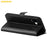 AMORUS For iPhone 16 Wallet Case Litchi Texture Shockproof Leather Flip Stand Phone Cover - Black - 4