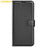 AMORUS For iPhone 16 Wallet Case Litchi Texture Shockproof Leather Flip Stand Phone Cover - Black - 6