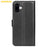 AMORUS For iPhone 16 Wallet Case Litchi Texture Shockproof Leather Flip Stand Phone Cover - Black - 7