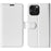 AMORUS For iPhone 16 Pro Wallet Case Litchi Texture Shockproof Leather Flip Stand Phone Cover - White - 1