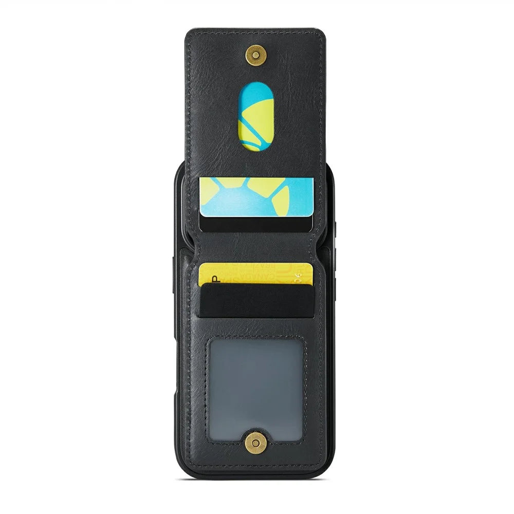 MAGKING K1 Series For iPhone 18 Pro Max / 17 Pro Max Magnetic Case PC + TPU + PU Phone Cover with Card Holder - Black - 2