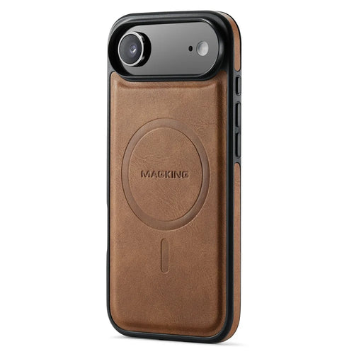 MAGKING K1 Series For iPhone Air Magnetic Case PC + TPU + PU Leather Phone Cover - Brown - 1