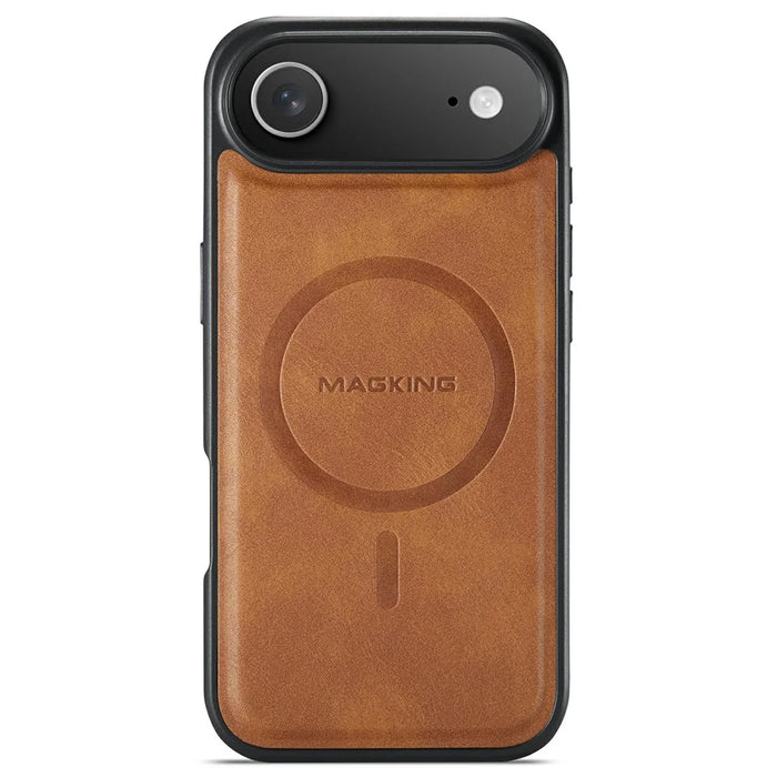 MAGKING K1 Series For iPhone Air Magnetic Case PC + TPU + PU Leather Phone Cover - Brown - 3
