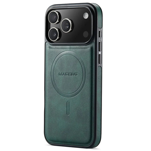 MAGKING K1 Series For iPhone 18 Pro Max / 17 Pro Max Magnetic Case PC + TPU + PU Leather Phone Cover - Green - 1