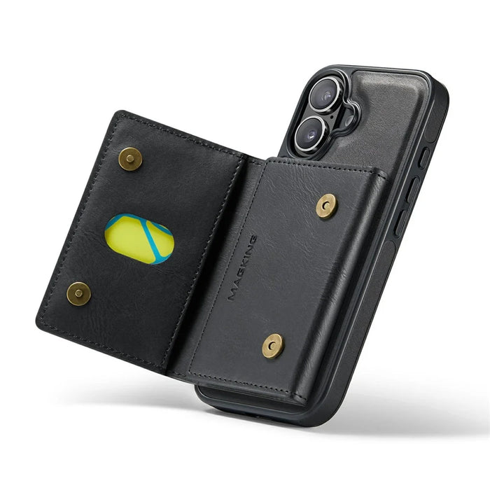 MAGKING K2 Series For iPhone 17 Case Compatible with MagSafe PC + TPU + PU Phone Cover - Black - 3