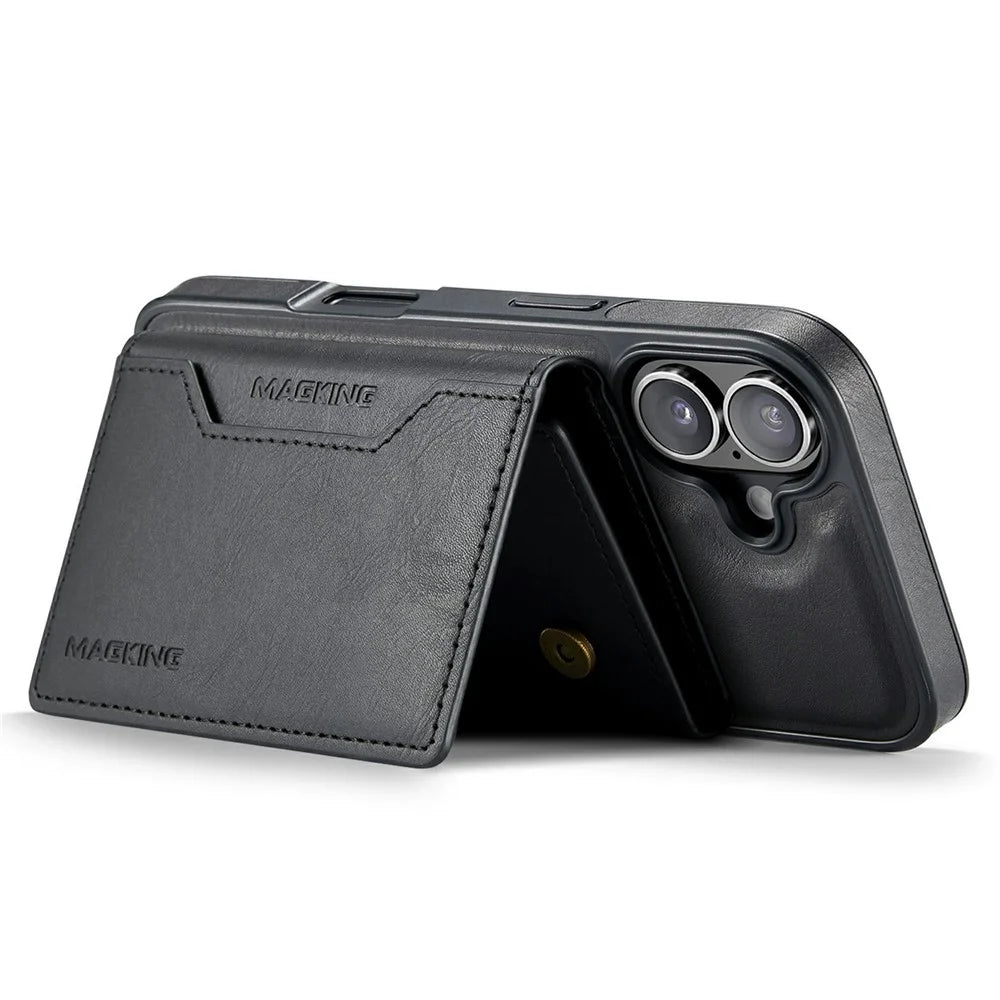 MAGKING K2 Series For iPhone 17 Case Compatible with MagSafe PC + TPU + PU Phone Cover - Black - 4
