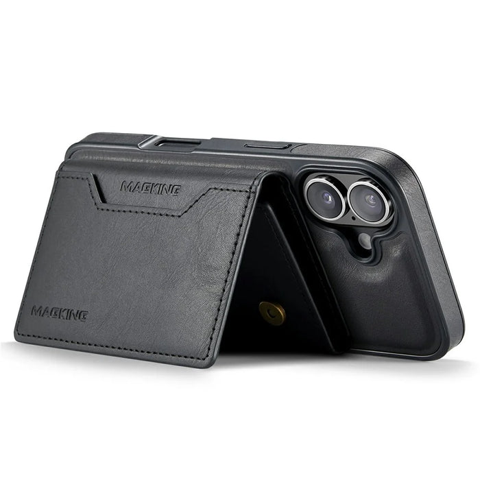 MAGKING K2 Series For iPhone 17 Case Compatible with MagSafe PC + TPU + PU Phone Cover - Black - 4