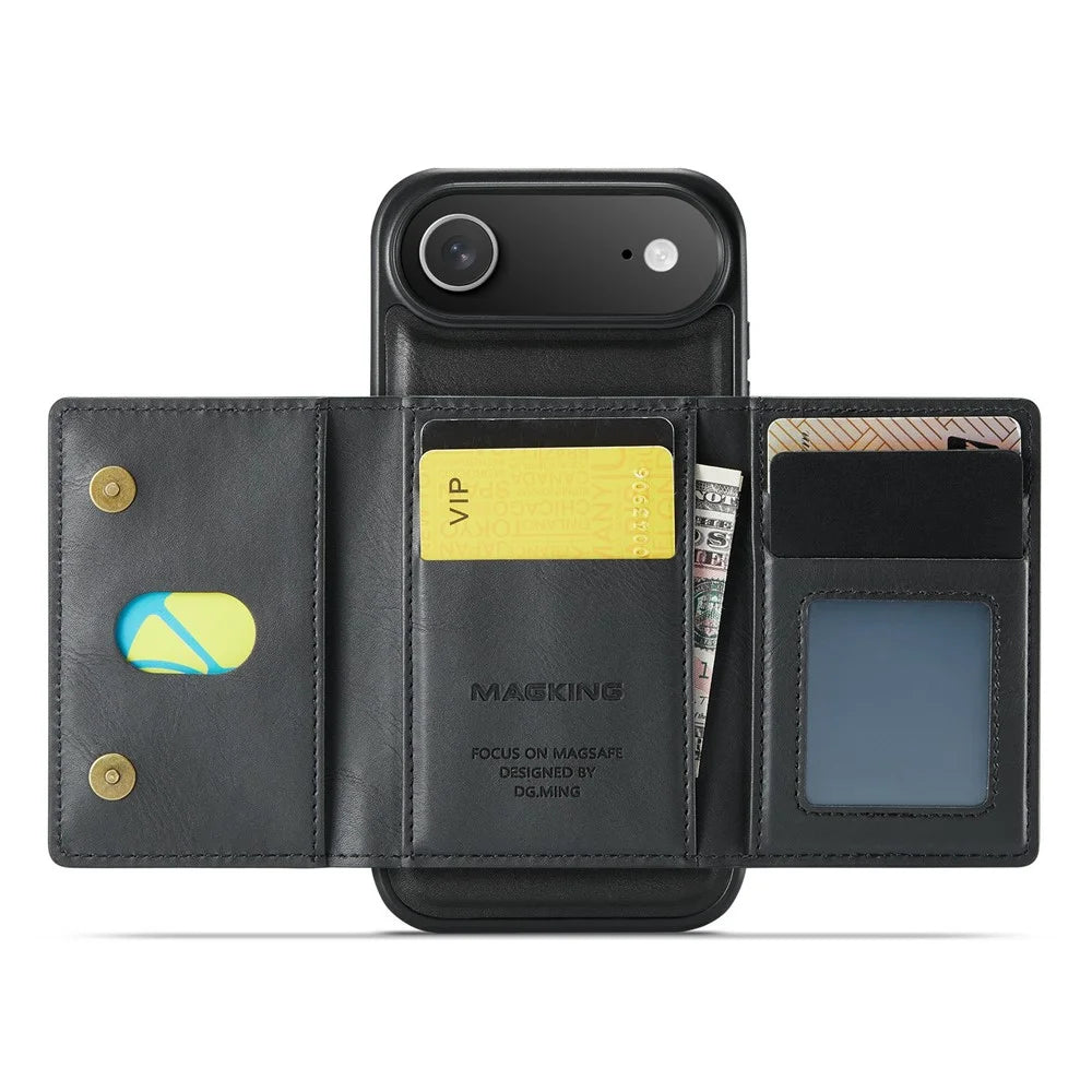 MAGKING K2 Series For iPhone Air Case Compatible with MagSafe PC + TPU + PU Phone Cover - Black - 2