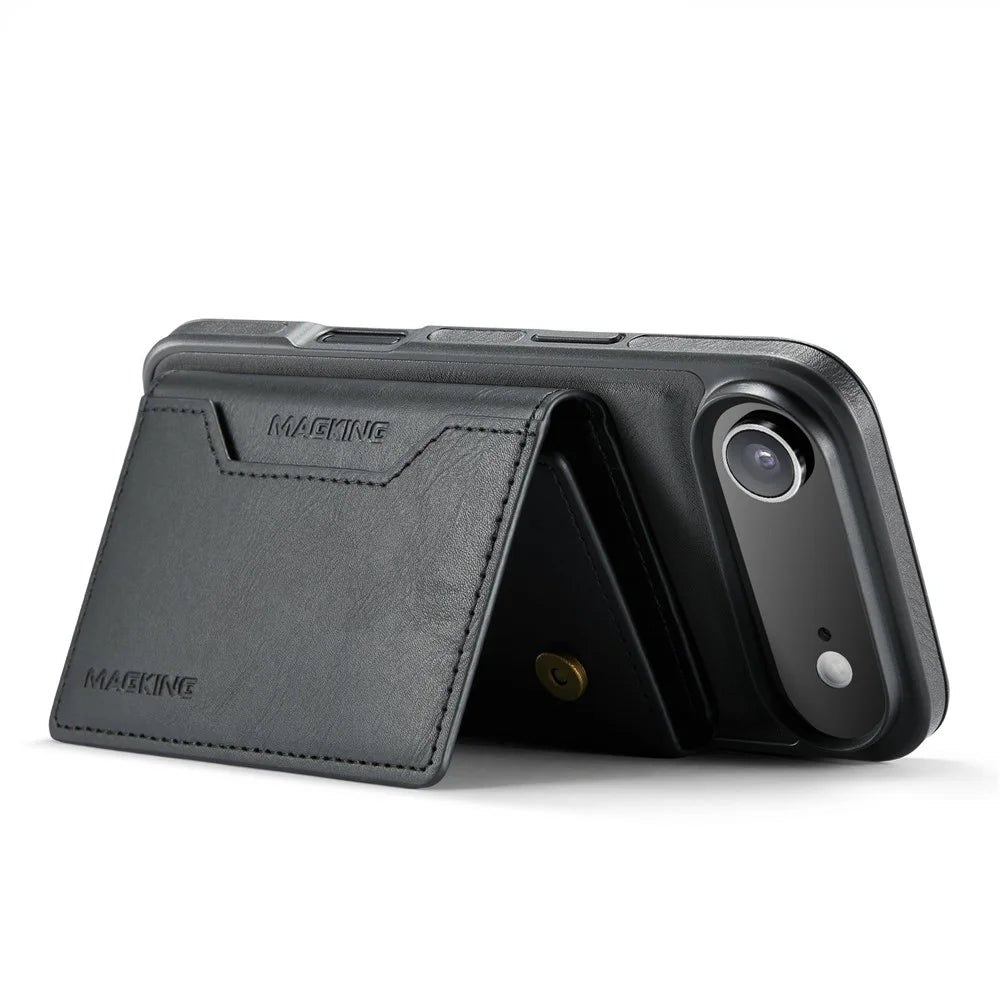 MAGKING K2 Series For iPhone Air Case Compatible with MagSafe PC + TPU + PU Phone Cover - Black - 4